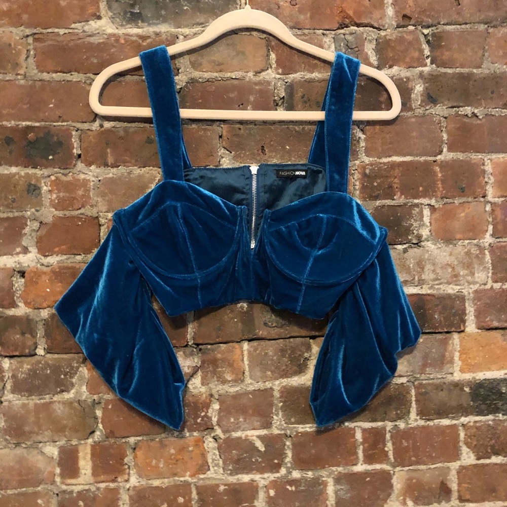 Velvet skirt set